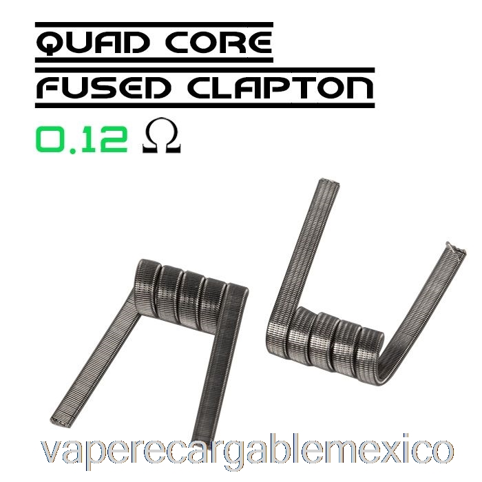 Cable Vape Recargable Wotofo Comp - Bobinas Preconstruidas Clapton Fusionado De Cuatro Núcleos De 0,12 Ohmios - Paquete De 10